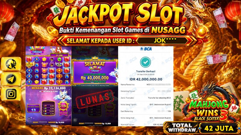JACKPOT 42 JUTA DI SLOT MANIA PRINCES